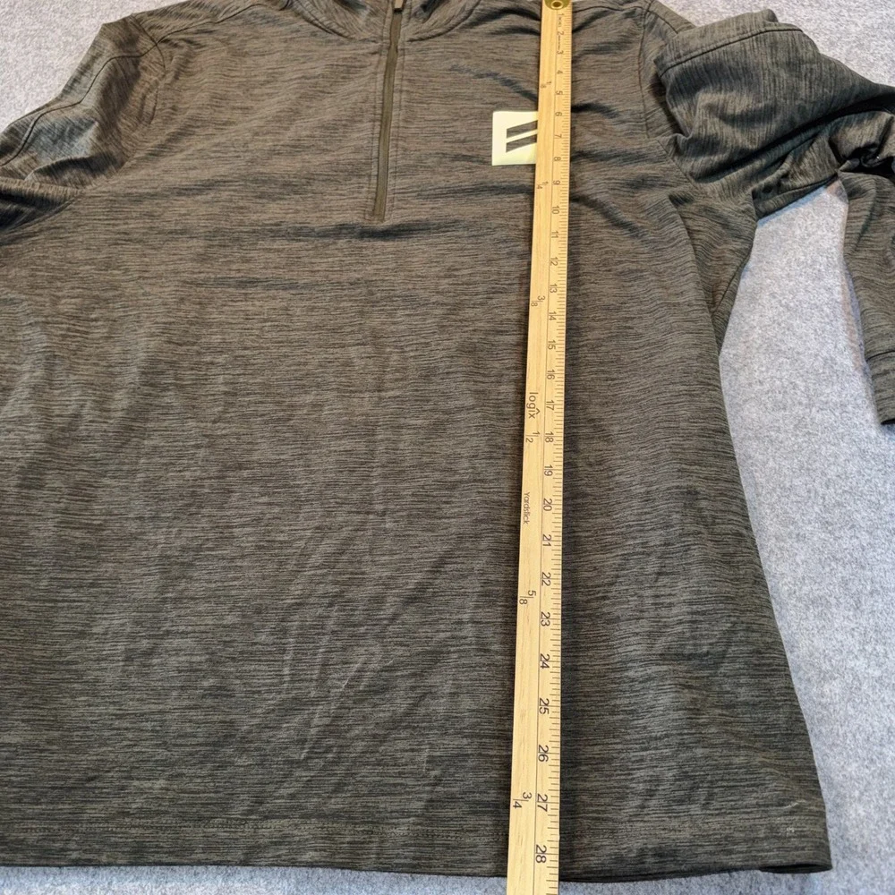 Hurley HFA23VMZ-07873 Quarter-Zip Pullover XL Heathered Green Performance Blend